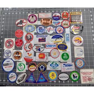 VINTAGE Coal Mining Hardhat Stickers Lot of 80+ Miner Collectibles and Safety